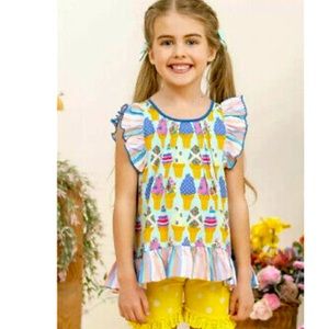 Matilda Jane. Girls. Scream For Ice Cream Tunic. Size 6 EUC